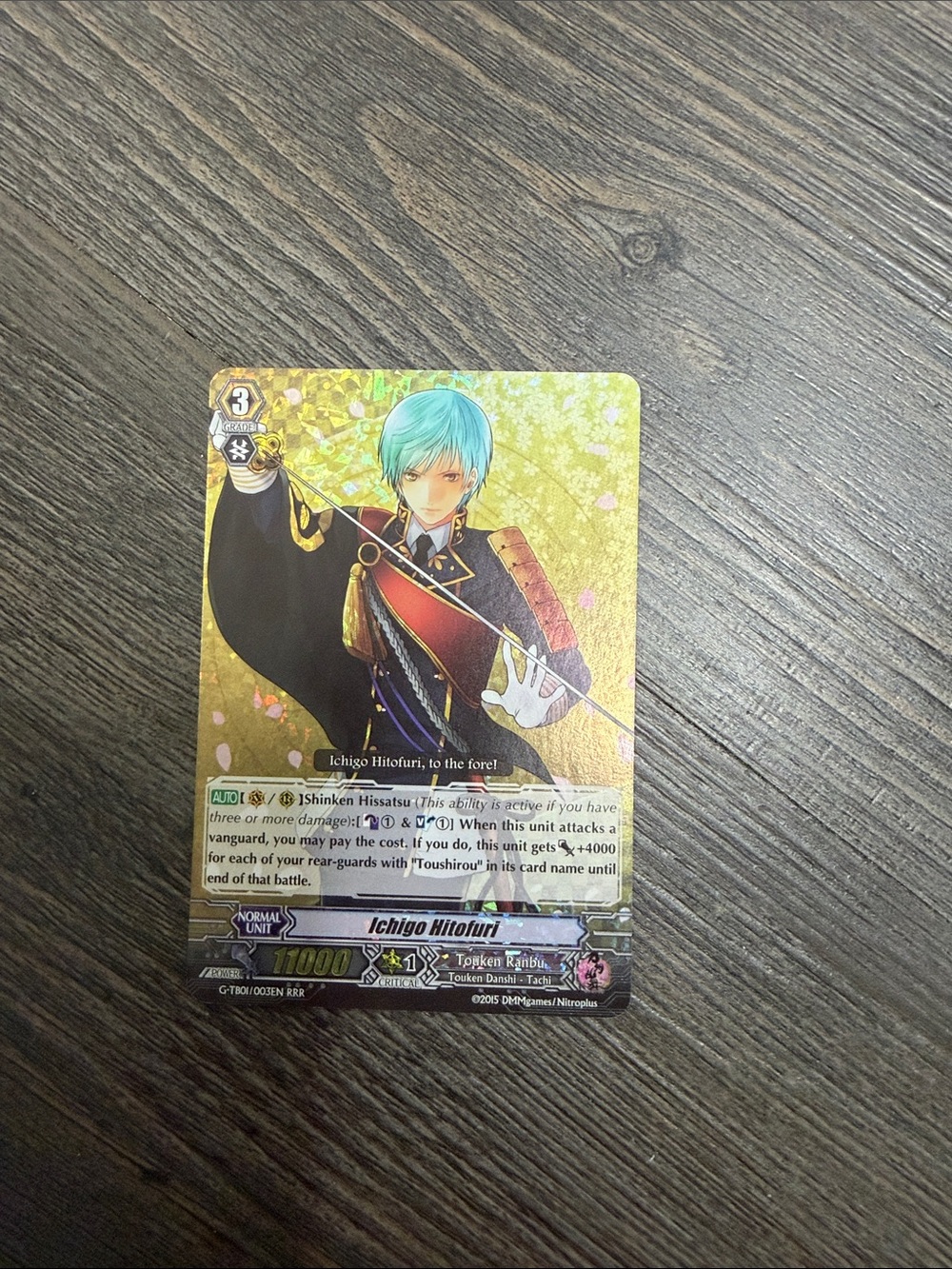 Touken ranbu cardfight vanguard ichigo Hitofuri card